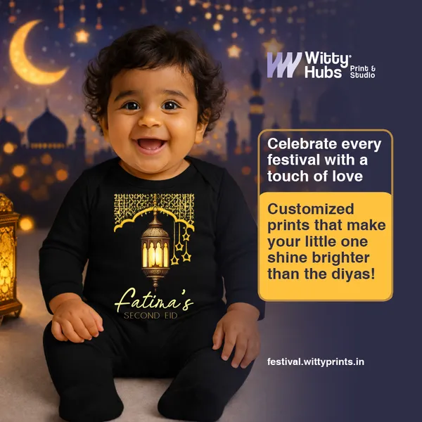 Black_Cotton_Lantern_Print_Full_Sleeve_Eid_T-Shirt_For_Baby