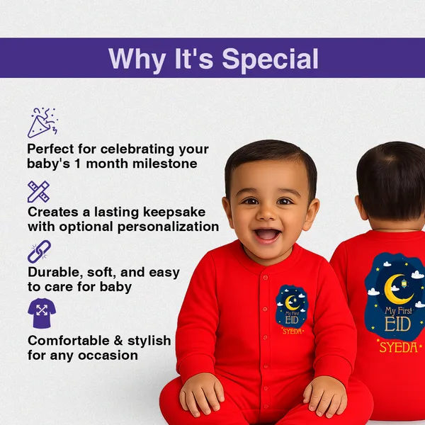 Red_Customized_My_First_Eid_Baby_Romper