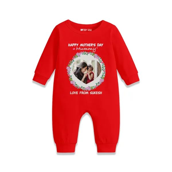 Red_Cotton_Mother'S_Day_Customizable_Baby_Romper