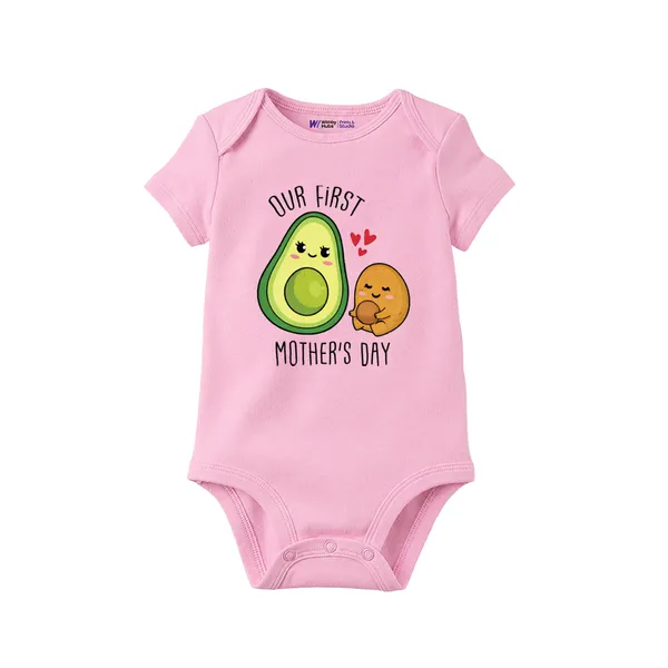 Pink_Cotton_Our_First_Mother'S_Day_Graphic_Bodysuit_For_Baby