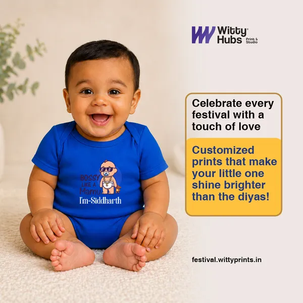 Blue_Cotton_Printed_Romper_With_I'M_Siddharth_Text_For_Baby_Boys