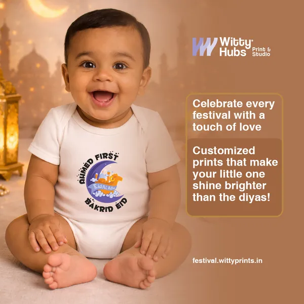 White_Cotton_Bakrid_Eid_First_Onesie_For_Babies