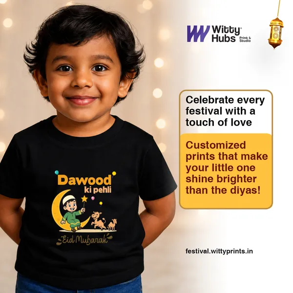 Black_Cotton_Eid_Mubarak_Graphic_Print_T-Shirt_For_Kids