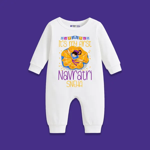 White_Cotton_My_First_Navratri_Sneha_Printed_Baby_Onesie