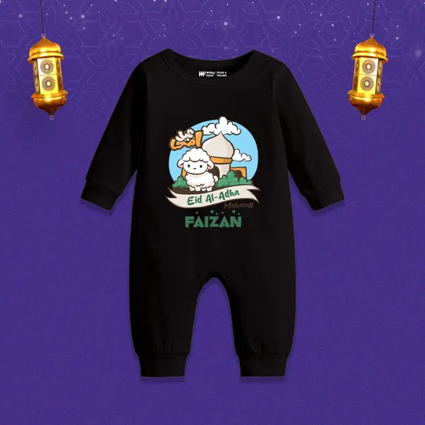 Black_Eid_Al-Adha_Personalized_Full_Sleeve_Romper_For_Baby