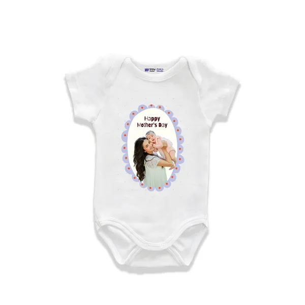 White_Cotton_Personalized_Happy_Mother'S_Day_Baby_Romper