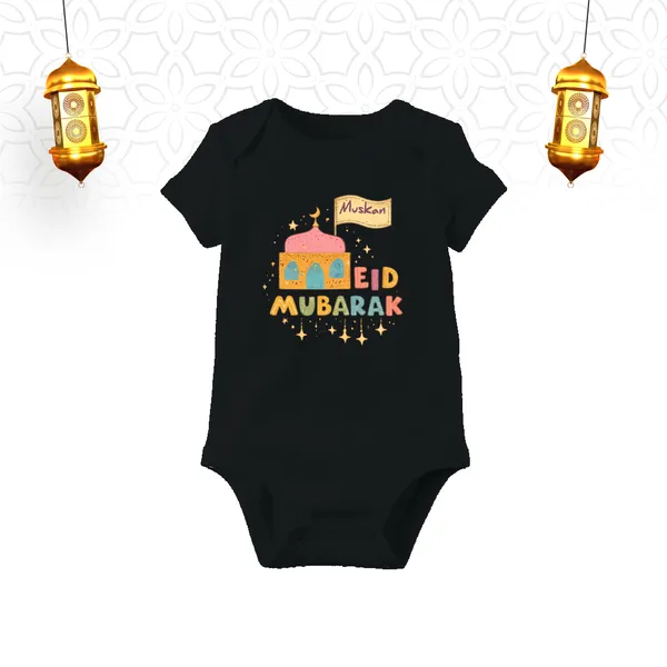 Eid_Mubarak_Customizable_Black_Onesie_For_Baby
