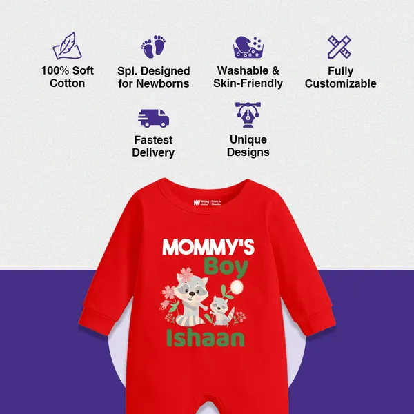 Red_Cotton_Mommy'S_Boy_Personalized_Romper_For_Babies