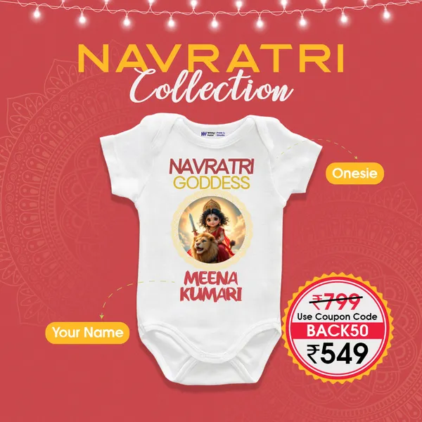 White_Cotton_Personalized_Navratri_Onesie_For_Babies