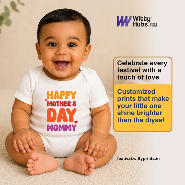 White_Cotton_Happy_Mother'S_Day_Mommy_Baby_Bodysuit