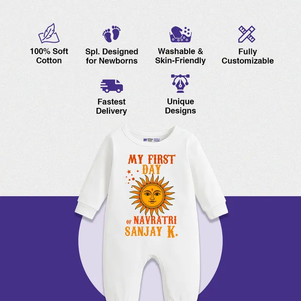 White_Cotton_Personalized_Navratri_Romper_For_Baby