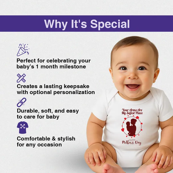 White_Cotton_Mother'S_Day_Printed_Romper_For_Babies