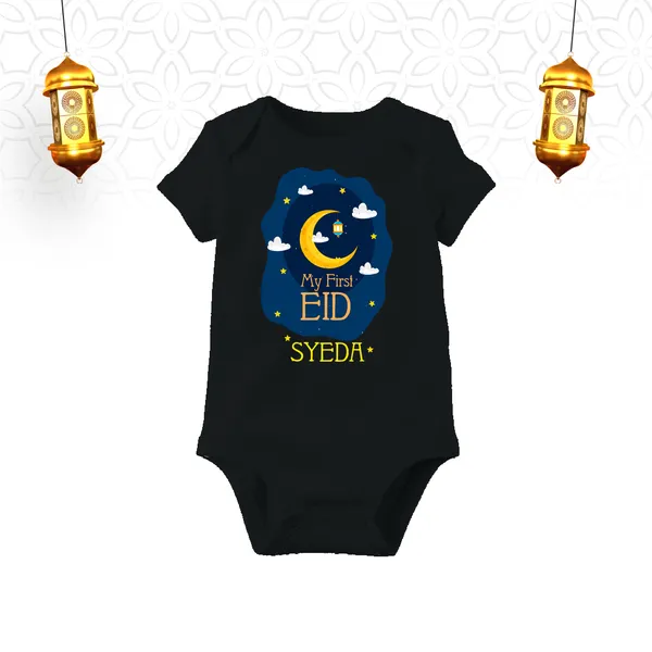 Black_Cotton_My_First_Eid_Bodysuit_For_Baby