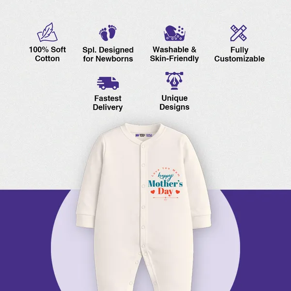 White_Cotton_Happy_Mother'S_Day_Print_Full_Sleeves_Romper_For_Newborns