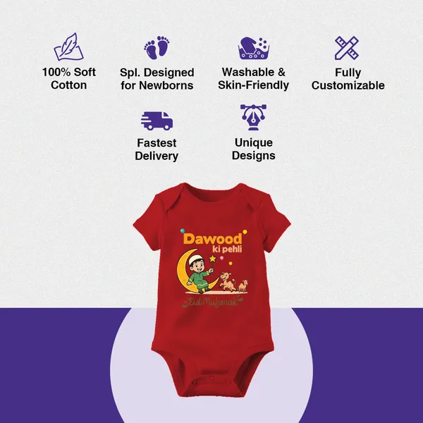 Red_Cotton_Dawood_Ki_Pehli_Eid_Mubarak_Baby_Romper