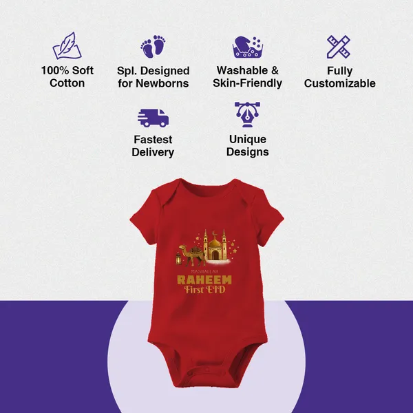 Red_Cotton_Mashallah_Raheem_First_Eid_Baby_Bodysuit