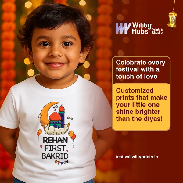 White_Cotton_First_Bakrid_Personalized_T-Shirt_For_Kids