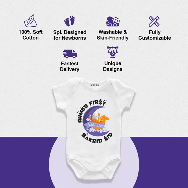 White_Cotton_Ahmed_First_Bakrid_Eid_Baby_Romper