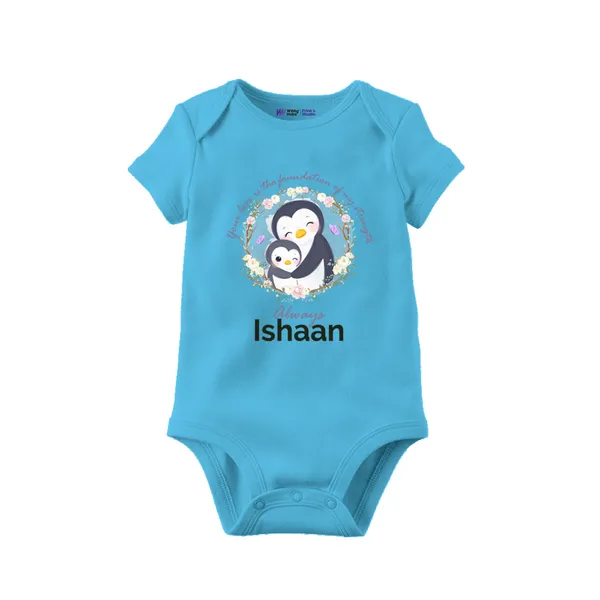 Blue_Penguin_Personalized_Cotton_Bodysuit_For_Baby