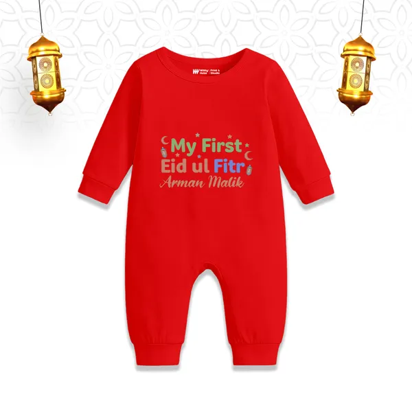 Red_Cotton_My_First_Eid_Ul_Fitr_Romper_For_Baby