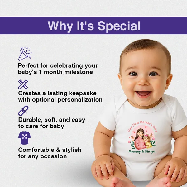 White_Cotton_Our_First_Mother'S_Day_Personalized_Baby_Onesie