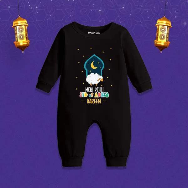 Black_Full_Sleeve_Meri_Pehli_Eid_Mubarak_Kareem_Romper_For_Baby