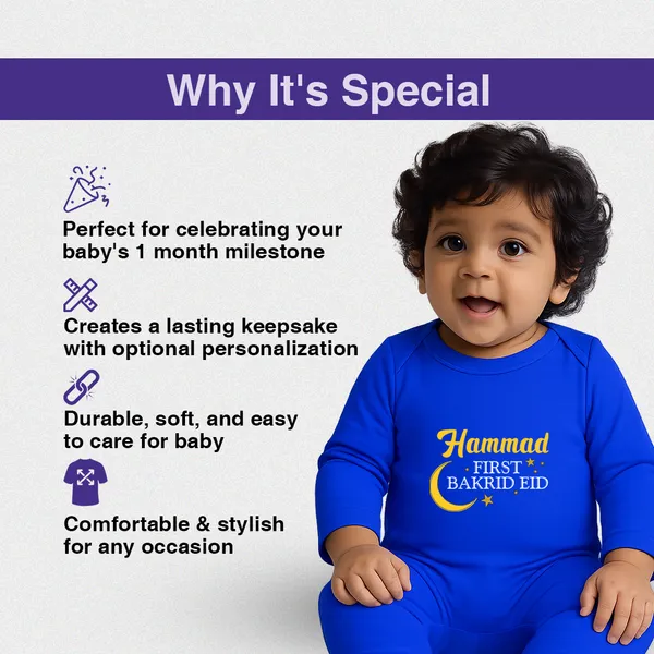 Blue_Cotton_Personalized_First_Bakrid_Eid_Romper_For_Baby