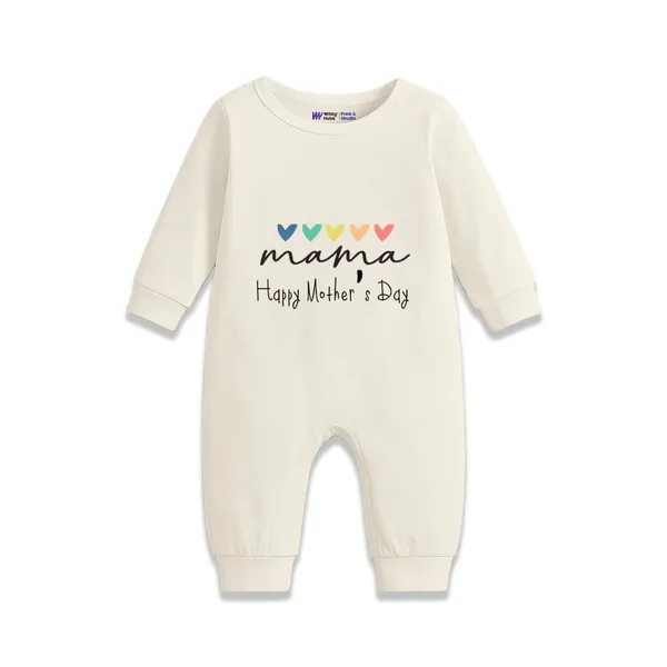 Cream_Cotton_Mama_Happy_Mother'S_Day_Print_Romper_For_Baby