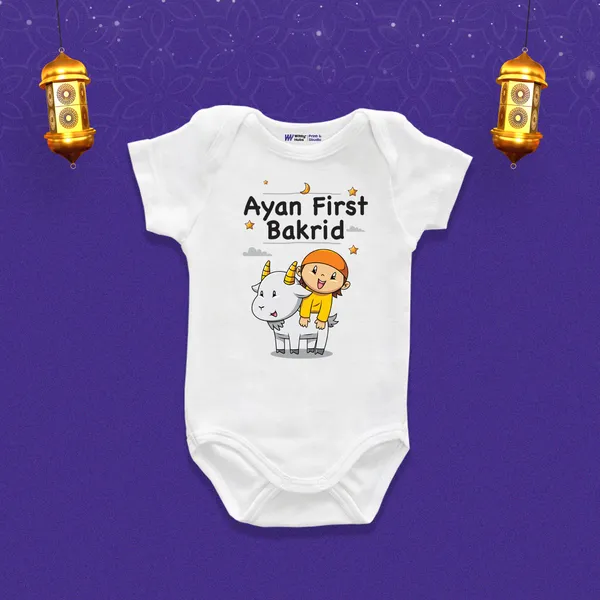 Ayan_First_Bakrid_White_Cotton_Baby_Romper_With_Goat_Print