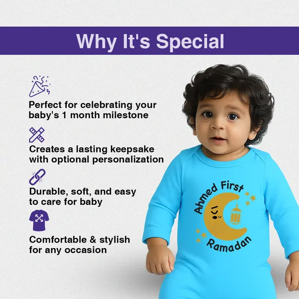 Ahmed_First_Ramadan_Blue_Cotton_Romper_For_Baby