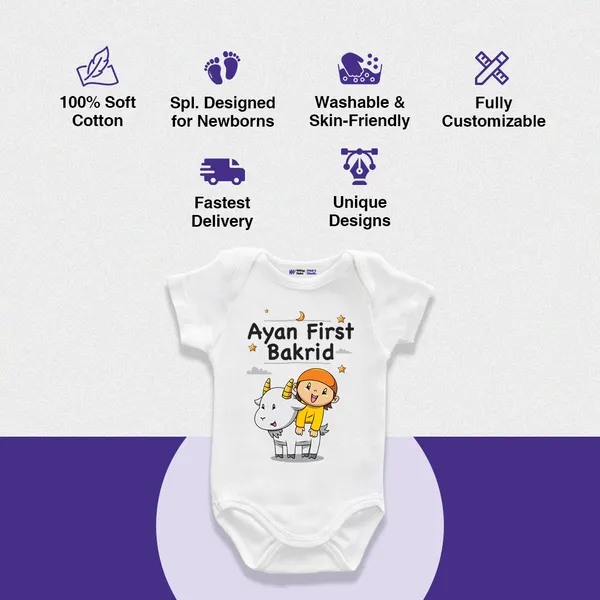 Ayan_First_Bakrid_White_Cotton_Baby_Romper_With_Goat_Print
