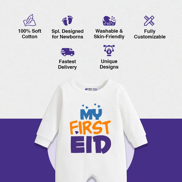 White_My_First_Eid_Long_Sleeve_Romper_For_Baby