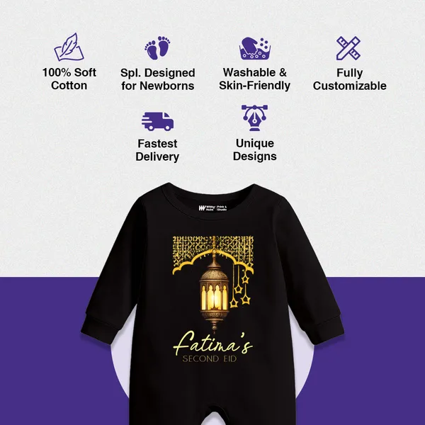 Black_Cotton_Lantern_Print_Full_Sleeve_Eid_T-Shirt_For_Baby