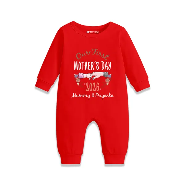 Red_Cotton_Our_First_Mother'S_Day_2026_Romper_For_Baby