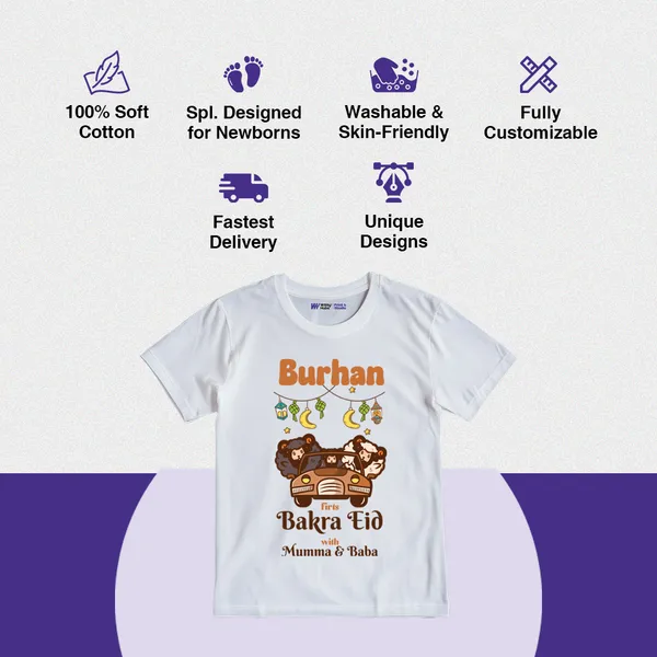 Burhan_First_Bakra_Eid_With_Mumma_And_Baba_White_Cotton_T-Shirt_For_Baby