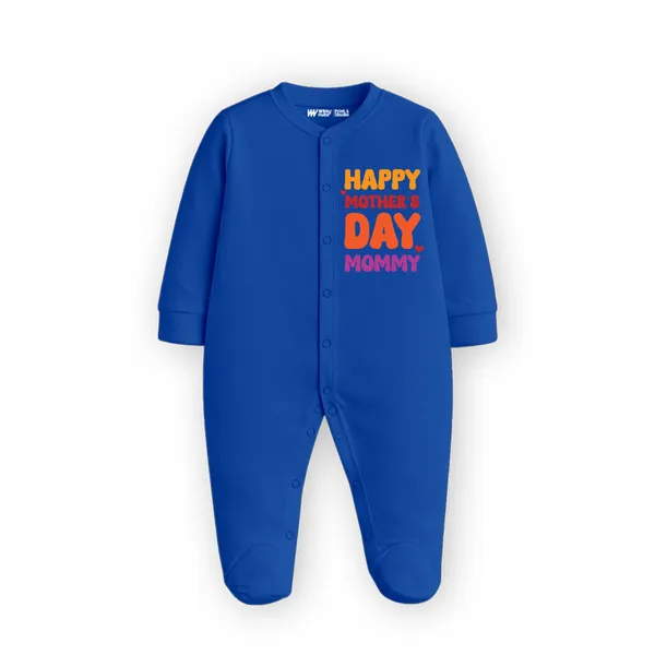 Blue_Cotton_Happy_Mother'S_Day_Romper_For_Baby