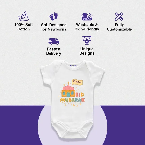 White_Cotton_Eid_Mubarak_Personalized_Baby_Romper