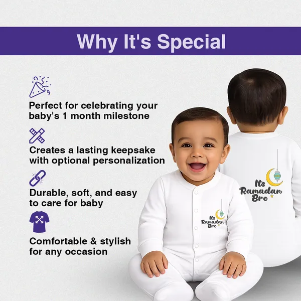 White_Cotton_Ramadan_Bro_Print_Baby_Romper_For_Boys