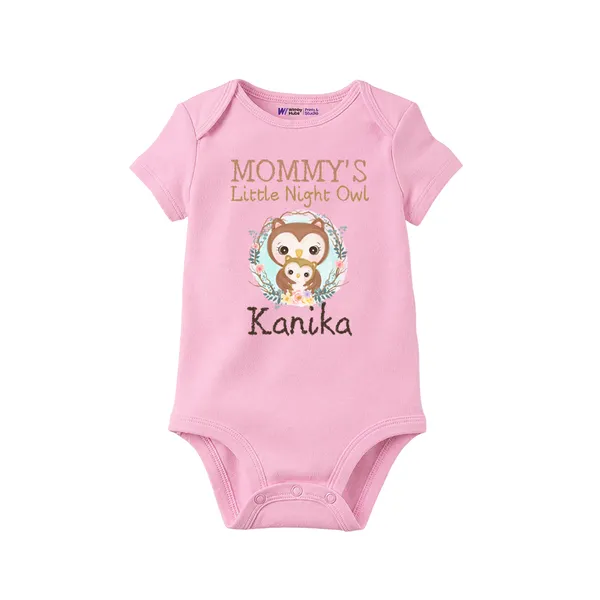 Pink_Cotton_Mommy'S_Little_Night_Owl_Personalized_Bodysuit_For_Baby