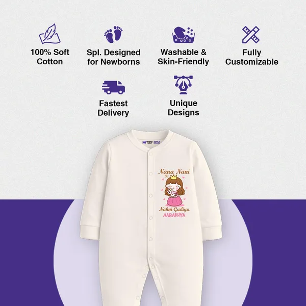 Cream_Cotton_Personalized_Footie_Romper_For_Baby_Girls