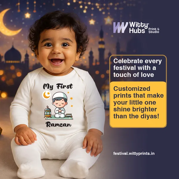 White_My_First_Ramzan_Print_Cotton_Romper_For_Baby