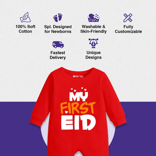 Red_Cotton_My_First_Eid_Printed_Romper_For_Baby