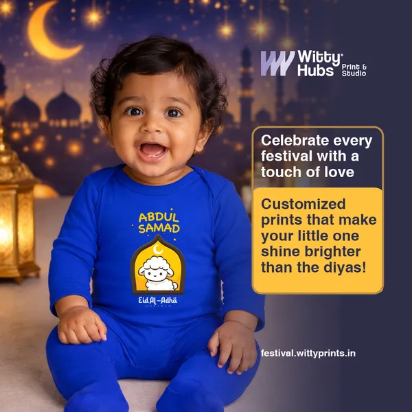 Blue_Cotton_Eid_Al-Adha_Personalized_Romper_For_Baby