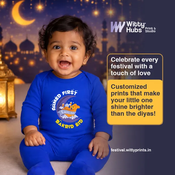 Blue_Cotton_Ahmed_First_Bakrid_Eid_Romper_For_Baby