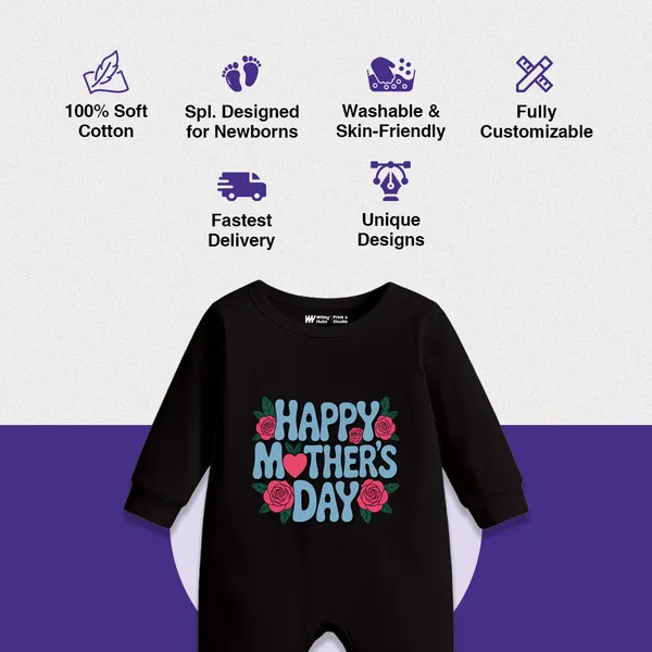 Black_Cotton_Happy_Mother'S_Day_Full_Sleeve_Romper_For_Babies
