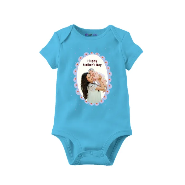 Happy_Mother'S_Day_Blue_Personalized_Baby_Bodysuit
