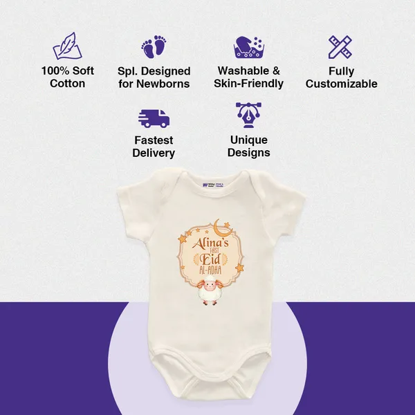 Customized_Eid_Al-Adha_White_Cotton_Baby_Onesie_With_Name