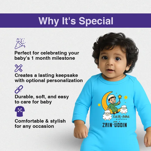 Sky_Blue_Cotton_Eid_Al-Adha_Mubarak_Personalized_Romper_For_Baby
