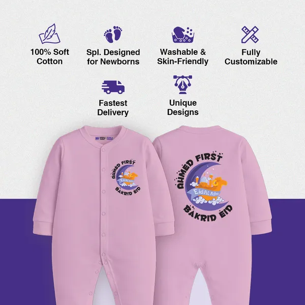Purple_Cotton_Printed_Sleepsuit_For_Baby_First_Bakrid_Eid