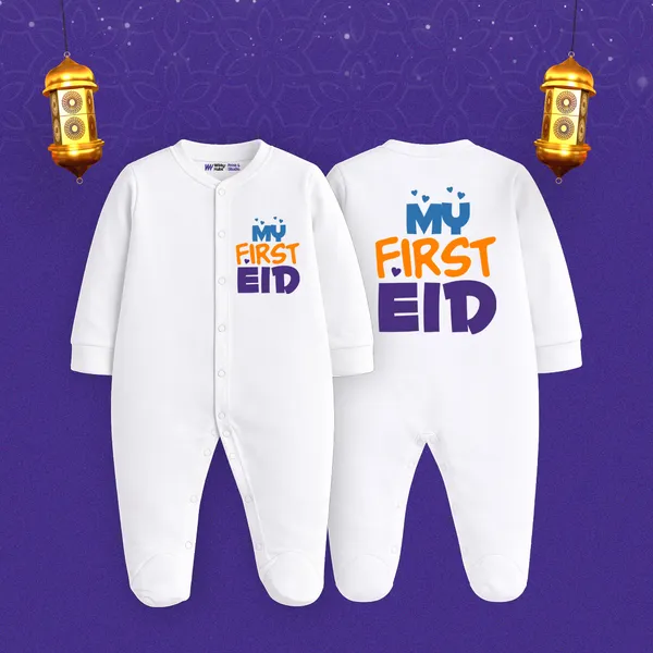 White_My_First_Eid_Printed_Cotton_Full_Sleeve_Romper_For_Baby